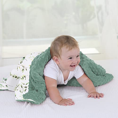 שמיכה לתינוקות לבנים בנות שכבה כפולה שמיכה מינקית רכה עם גיבוי מנוקד, פעוט תינוקת מתנות מקלחת שמיכת יילוד