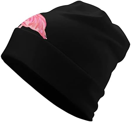 ורוד פלמינגו ציפור כפת כובע רך חם מלא בסוודרים כובע גולגולת כובע שינה כובע עבור יוניסקס