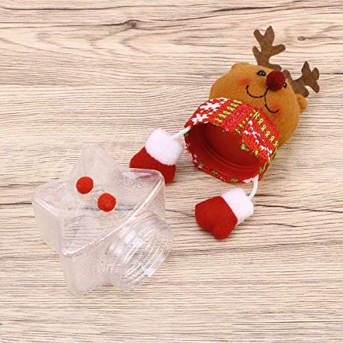 חג המולד פלסטיק ברור צנצנת מתנת בקבוק מחזיק מיכל חג המולד דקור ברור מיכל