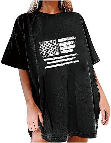 4 ביולי 2023 חולצות טריקו לנשים חולצות הדפסת דגל אמריקאיות