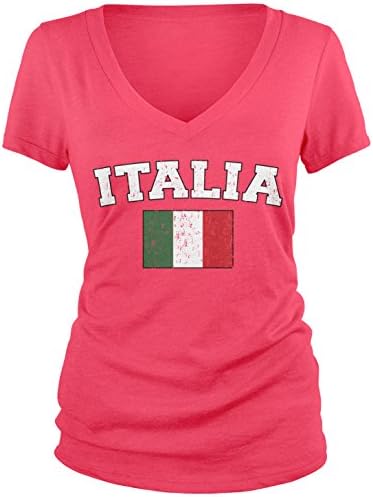 דגל איטלקי של אמדסקו ג'וניור, דגל איטליה, Love Italia V-Neck חולצה