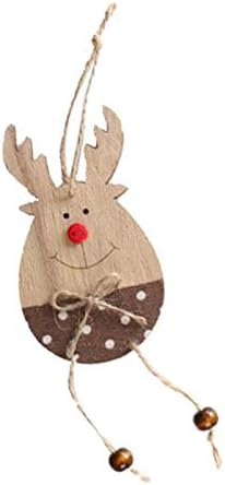Ｋｌｋｃｍｓ קישוטי עץ חג המולד תליון עץ חג המולד עשוי עץ, 15x6 סמ, סגנון 02, כמתואר