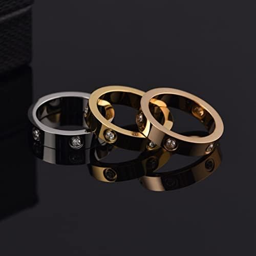 טבעת ידידות יוביניסר מצופה זהב 18 קראט זירקוניה נירוסטה ספרה רומית הבטחת טבעת נישואים תכשיטי יום הולדת