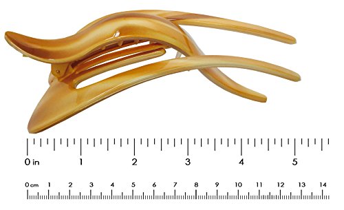פרסלונה צרפתית שקנאי זהב בז ' צלולואיד 5 אינץ סלון ציר שיער טופר קליפ שקופיות ב אחיזה בטוחה מהדק מצמד