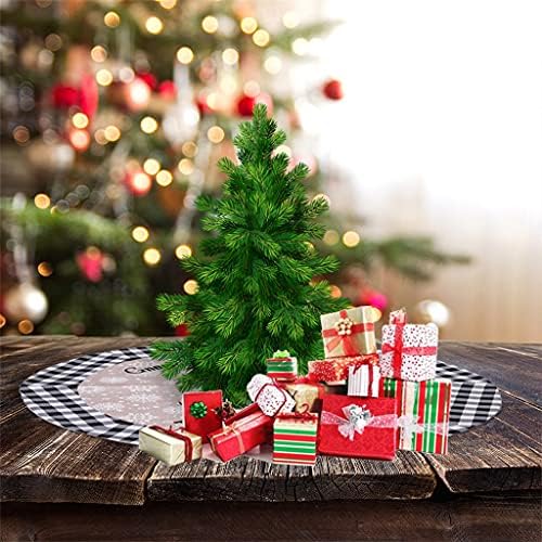 GFDFD 48 אינץ 'עץ חג המולד חצאית חצאית משובצת חג המולד שטיח שטיח קישוטי מחצלת רצפה ביתית ציוד קישוט לשנה טובה