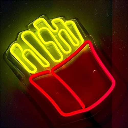 Dvtel צ'יפס צ'יפס שלט ניאון LED דוגמנות אור אור אותיות זוהרות שלט לוח אקרילי ניאון אור דקורטיבי, H 60 סמ