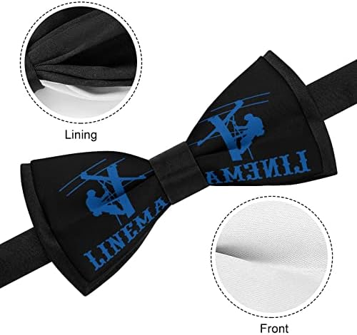 Forsjhsa כבל חשמלי Lineman1 עניבות קשת מקדמות לגברים