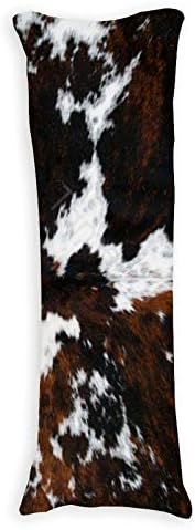 כיסוי כרית גוף של טאמנגי, 20 x 54 אינץ 'עור פרה דפוס הדפסת דפוס גוף כרית גוף עם סגירת רוכסן נסתרת, כרית