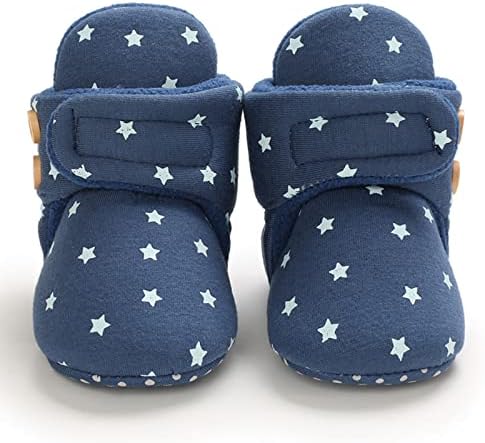 סיניה תינוק נעליים בתוספת קטיפה חם מנוקדת הדפסת מגפי החלקה לנשימה פעוט נעלי בנות גודל 10 קאובוי מגפיים