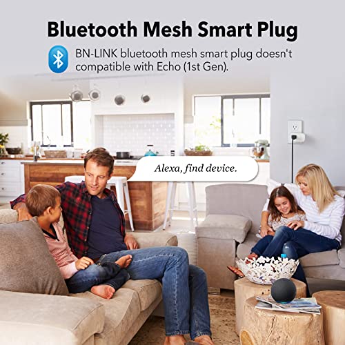 Bn-Link Alexa Plug Smart העובד עם Alexa, התחבר לאמזון Alexa Echo באמצעות Bluetooth ישירות, חכם חכם עם שלט רחוק
