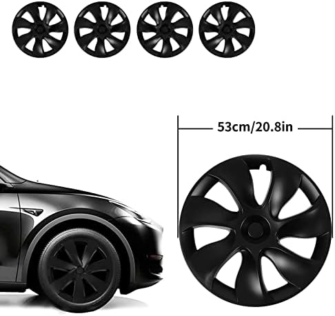 כיסוי רכזת גלגלים, כיסוי גלגלים בגודל 19 אינץ 'לרכזת טסלה דגם Y 2020-2023, סט של 4, כיסויי גלגל החלפה,