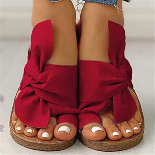 RBCulf נשים נעלי בית קיץ נוחות אופנה שטוחה ללא החלקה על נעלי כפכף קלו-קלו