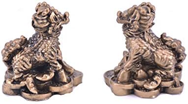 פנג שואי זהב אלגנטי צ'י לין דרקון סוס עושר מזל פסל פסל פסלון עיצוב בית חמירת בית ברכה