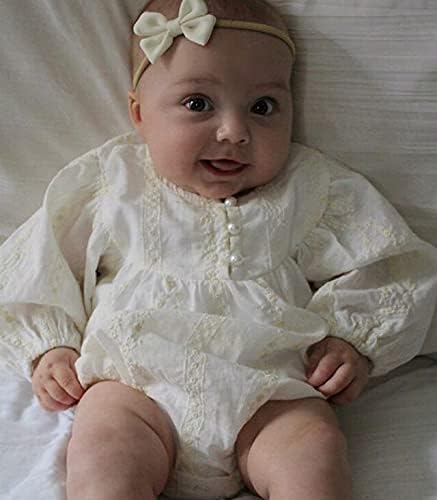 תינוקת יילוד תינוקת פרחונית בגד גוף+רצועה ראשית 2 יחידות סרבל אופנה של שרוול קיץ 0-24 חודשים