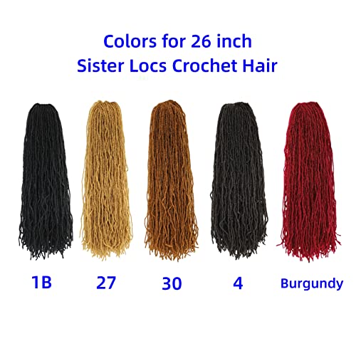 אחות לוקס סרוגה שיער 26 אינץ אלת לוקס סרוגה שיער 6 חבילות מיקרו לוקס סרוגה שיער ראסטות הרחבות צבע 4