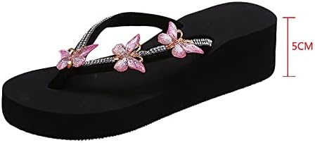 נעלי סמרטוס לנשים לנשים רחיצות קטנות רחיצות אופנה כפכפות קיץ כפכפות סנדלי פרפר ריינסטון מזדמנים נעלי