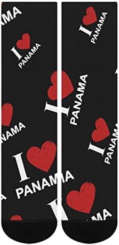 אני אוהב פנמה צוות גרבי חידוש מצחיק הדפסת גרפי מזדמן בינוני עובי לאביב סתיו & מגבר; חורף