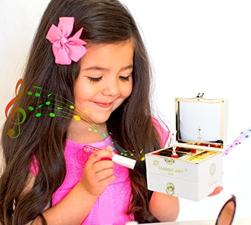קופסת מוסיקה לבנות - מארגן תכשיטים קופסת מוזיקה מפותלת עם רוקד Ballerina קופסאות מוזיקליות לילדים