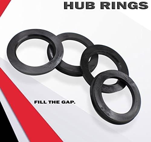 חלקי אביזרי גלגלים סט של 4 טבעת מרכזית טבעת 83 ממ OD עד 70.30 ממ מזהה רכזת, פוליקרבונט שחור
