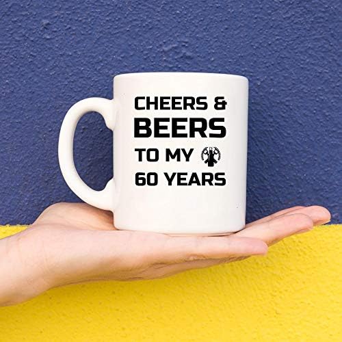 כוס בירה ספל בירה - בירה לעודד 60 שנים - מצחיק אלכוהולי יום הולדת אלכוהול שתייה שותה יום הולדת