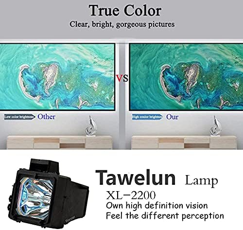 מנורת טלוויזיה Tawelun XL-2200 מנורה להחלפה עם חליפת דיור ל- KDF-60XS955, KDF60XS955, KDF-55WF655,