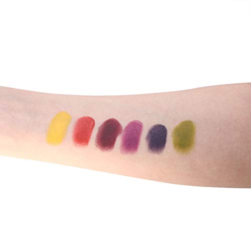 Delisoul 6 צבעים איפור גלגל חבורה SFX, ערכת איפור אפקטים מיוחדים תיאטרליים, צבע גוף מקצועי לא רעיל עם ספוג
