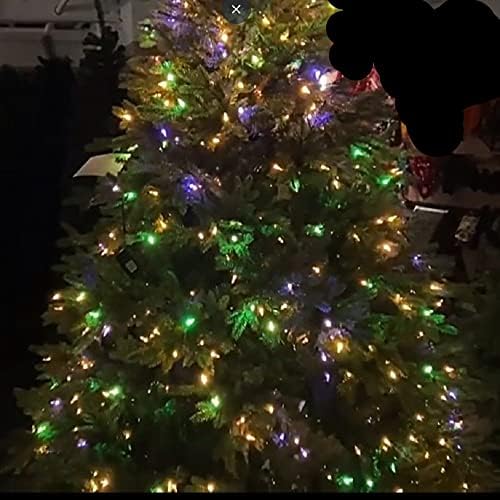 HB 6 'FT מנצנץ מתקפל מדהים טינסל עץ חג המולד צבע כסף 450 טיפים