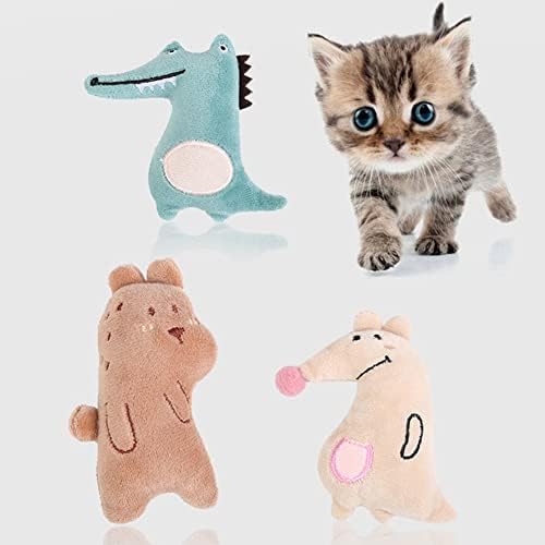 Honrane 6PCS צעצועים קטניפ, צעצועים לקישוט חתלתול בריא צעצועים לחתולים וגורים, חתול חיית מחמד קטיפת קטיפה