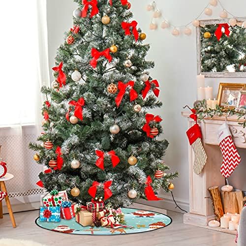 צבי עץ חג המולד מחצלת עץ אטום למים עמדת מגש שטיח מחצלת תחת אביזר עץ חג המולד לקישוטי מסיבת חג חג המולד