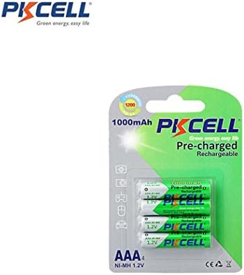 PKCELL 8PC 1.2V AAA NIMH 1000MAH סוללה, NIMH AAA סוללה נטענת מראש