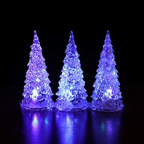 עיצוב הבית של ipetboom 8 יחידות עצי חג המולד לשולחן, עץ חג המולד מאיר עץ חג המולד עץ חג מולד עץ אור