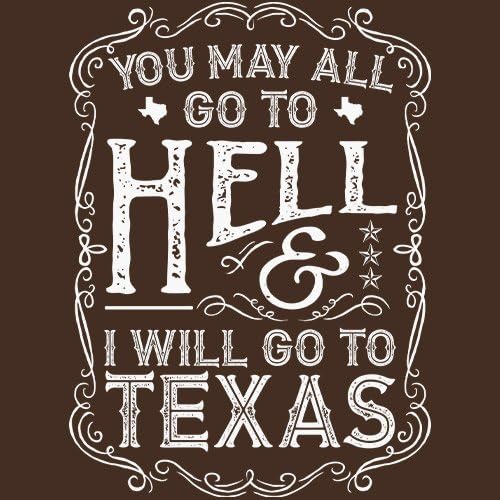 חולצת טקסס - כולכם יולכו לעזאזל ואני אלך לטקסס - דייווי קרוקט