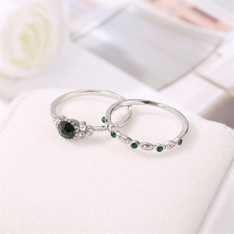 2023 חדש נשים של אירוסין 2 חתיכה אחת סט של מתנה סטי הצעת טבעת כסף הכלה טבעת רטרו אירוסין הכלה טבעת הבטחת