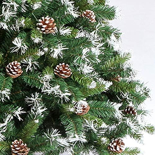 ZPEE שלג נוהר נוהר אורן חרוט קישוט עץ חג המולד, חומר PVC עץ אורן צירים מלאכותי עם עמדת מתכת ענפים