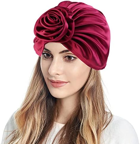 למתוח טורבן פרח כובע לנשים מסוקס לעטוף טורבן מוסלמי אופנה מראש קשור קשר שיער מכסה הכימותרפיה כיסוי