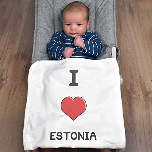 Azeeda 'אני אוהב אסטוניה' שמיכה / צעיף כותנה כותנה