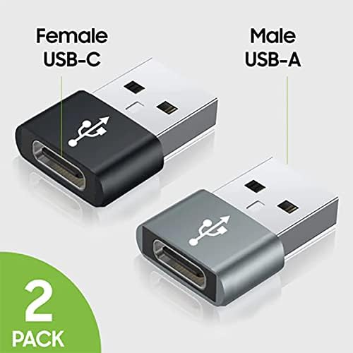 USB-C נקבה ל- USB מתאם מהיר זכר התואם ל- Sony Xperia XZ Premium כפול למטען, סנכרון, מכשירי OTG כמו מקלדת, עכבר,