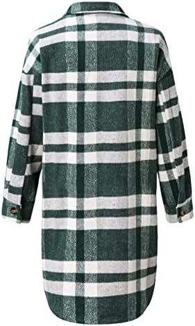 2023 חולצות משובצות אופנה מעילים לנשים בתוספת גודל נעים כפתור יומיומי מעילים מעילי חולצה חולצה תערובת נוחית נוחית