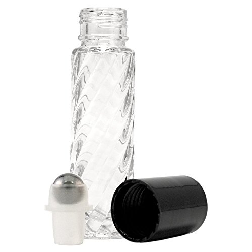 גרין-בריאות-2 רול-און בקבוק בושם זכוכית למילוי חוזר ארנק או גודל נסיעות. רגיל & מגבר; מערבולת 1/3עוז