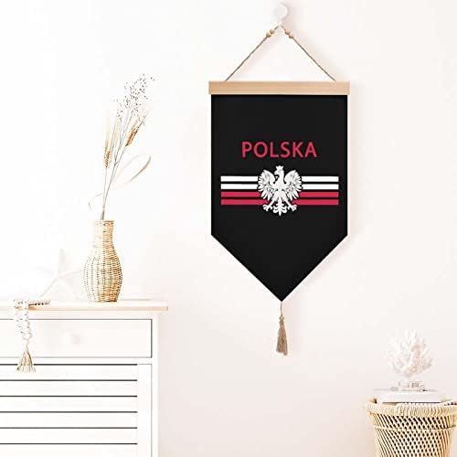 דגל פולני נודקיו - פולסקה נשר כותנה פשתן תלייה דגל קיר שלט קיר תמונה לקישוט מרפסת גן ביתי