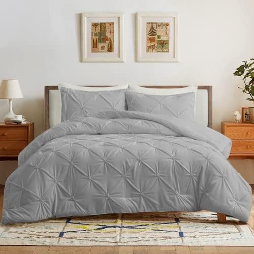 סט מיועד מלכה של Puredown® - 3 חתיכות מיטה בשקית, פינטוק מערכות מצעים אלטרנטיביות, ערכת מיטה