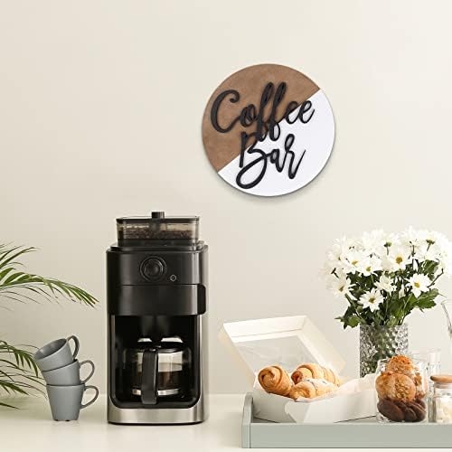 עץ קפה עץ שלט עגול חווה עגול-בית קפה קפה קפה עיצוב 3D קפה קפה שלט קיר תלייה קיר תפאורה שכבתית