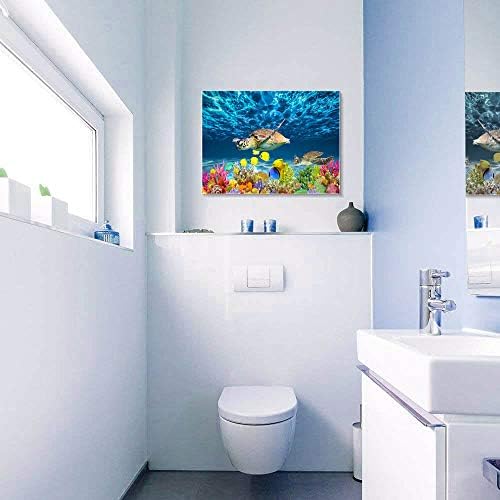 קיר אמבטיה קיר אמנות קיר מטבח קישוט קיר קיר ים מודרני עיצוב קיר צב לחדר אוכל דגים צבעוניים נושאים