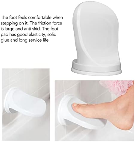 מנוחת כף רגל מקלחת, עם כוס יניקה הדבקה חזקה ללא קידוח אנטי להחליק שרפרף כפות רגליים לנשים וסובלים