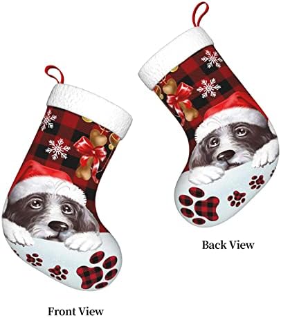 Ffcrying Santa Hat Pet Pet Pet מותאם אישית לחג המולד קישוטים לחג המולד גרבי כלבים חג המולד לעיצוב וחקלאות חג המולד