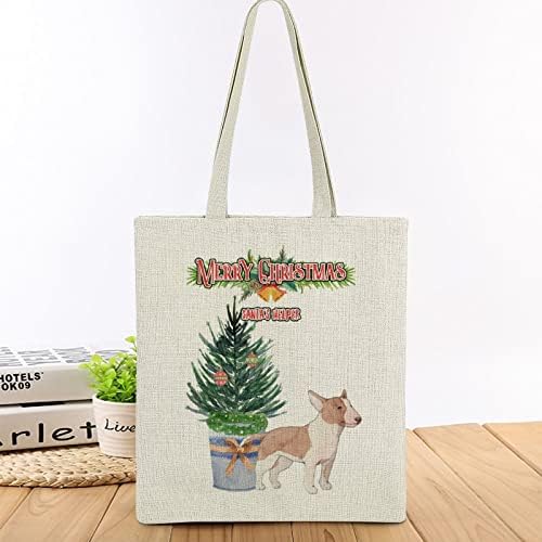 כלב מאהב חג המולד מתנות סנטה של עוזר לחיות מחמד עציצים אורן עץ עם פעמוני קופסות מתנת תיק לאישה מצחיק אסתטי תיק