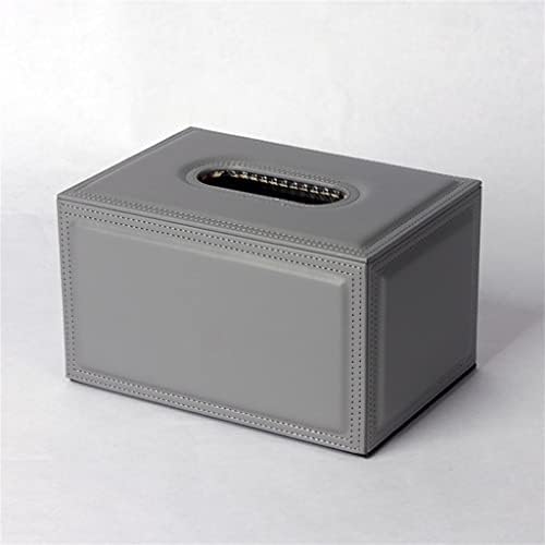 Quul שחור מלבני בינונית קופסת עור קופסת עור קופסת עור עיצוב הבית ללא טבעת