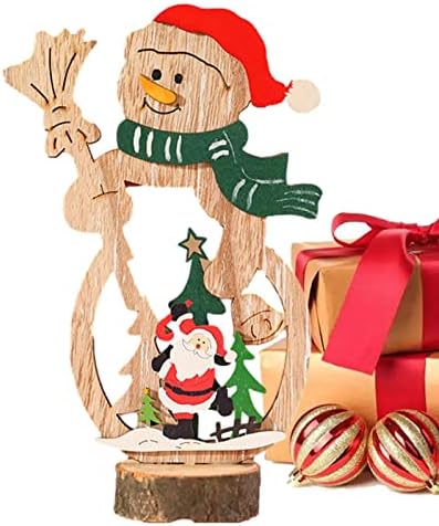 קישוטי דלפק בסנטה לחג המולד, קישוטים מעץ לחג המולד לקישוט שולחן חג המולד בית חג המולד עץ שולחן
