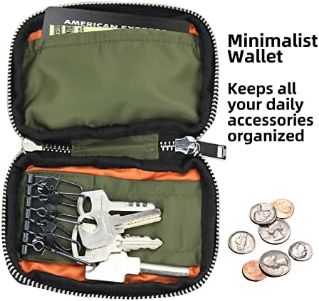 רוכסן מפתח מקרה מחזיק מינימליסטי ארנק מחזיק מפתחות מפתח ארגונית תיק נייד מותניים תיק עבור גברים ונשים