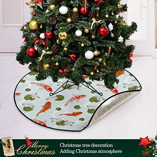 שיגואה דג יופי מחצלת עץ חג המולד מחצלת עץ אטום למים מחצלת עץ סופגת עץ מגש מגש להגנה על רצפה אספקת בית חג המולד,